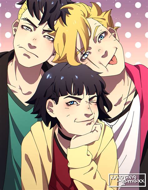 Kawaki Himawari and Boruto by xXYorinoYamaXx on DeviantArt