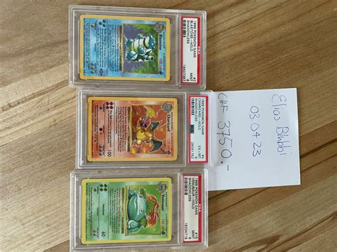 Pokemon Karten Shadowless Charizard Blastoise Venusaur Psa Kaufen