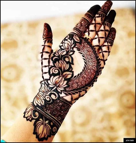 Arabic Front Hand Mehndi Design AN 868 MehndiDig