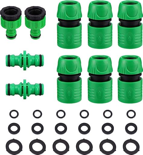 Villcase 12 Inch Hose Connector Garden Hose Connect Release Water Hose Fittings Plastic