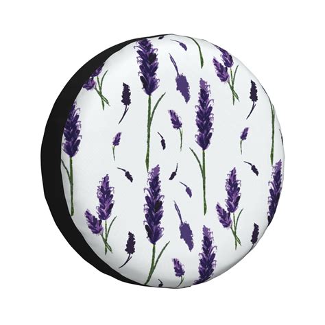 Lukts Lavender Flowers Tire Covers Waterproof Dust Proof Universal