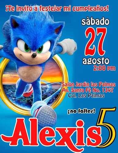 Invitación Digital Sonic Personalizada en venta en Guanajuato