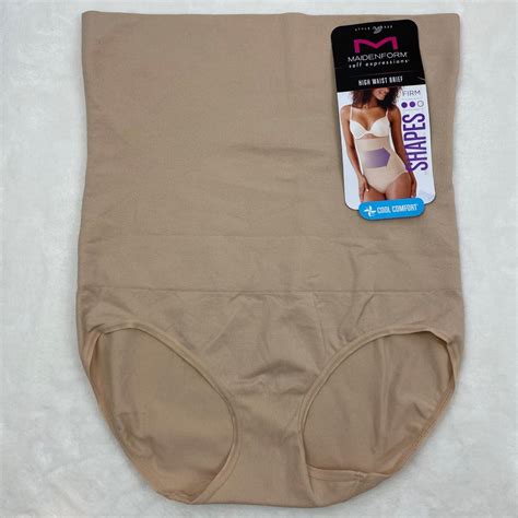 Maidenform Nude High Waist Brief Panty Shaper Depop