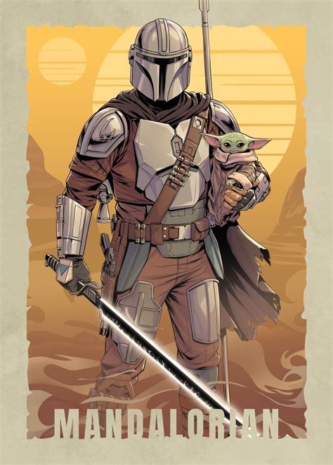 Mandalorian Poster Picture Metal Print Paint By Star Wars Displate