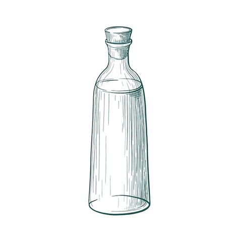 Premium Vector Glass Bottle Vector Vintage Sketch Essential