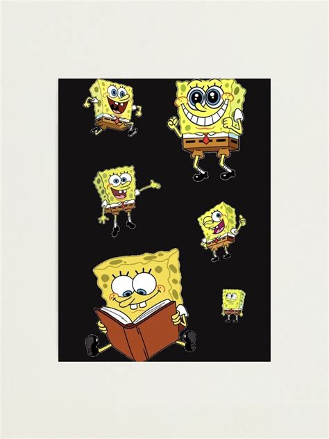 Spongebob Meme Sticker Pack Photographic Print For Sale By Lindamndma