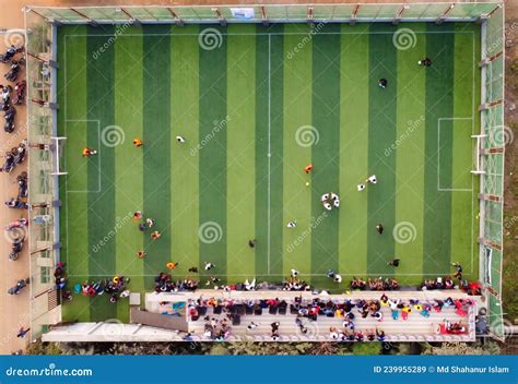 Dhaka Bangladesh January Aerial View Of A Futsal Ground