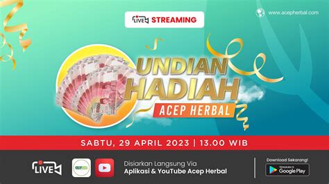 Live Pengundian Hadiah Jutaan Rupiah Periode Bulan April Youtube