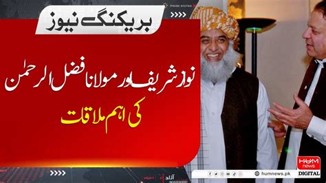 Important Meeting Between Nawaz Sharif And Maulana Fazlur Rehman YouTube