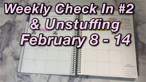 February Weekly Check In Cash Unstuffing Weeklycheckin