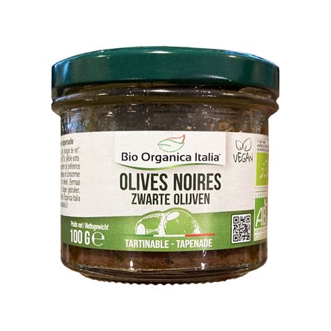 Tapenade D Olives Noires G Bio Organica Italia Belvibio