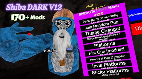 Shiba Dark V12 Best Free Mod Menu Gorilla Tag YouTube