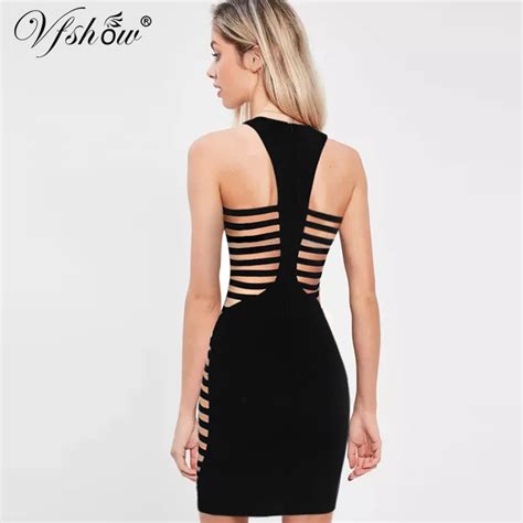 Vfshow Sexy Deep V Hollow Out Backless Summer 2017 Womens Girls Fashion