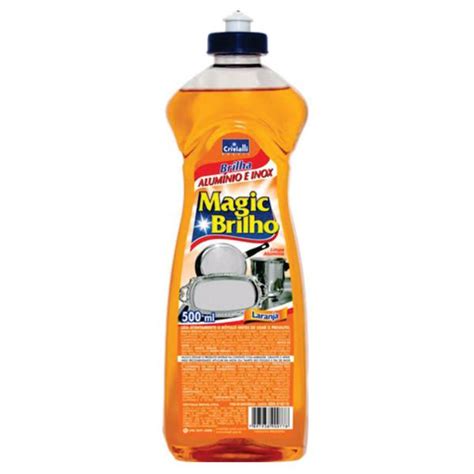 Brilha Alum Nio E Inox Magic Brilho Laranja Ml Supermercado P O