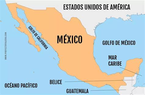 ¿dónde Está México Límites Geográficos Y Fronteras De México