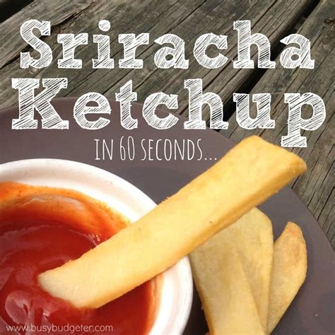 Homemade Honey Sriracha Ketchup - The Busy Budgeter