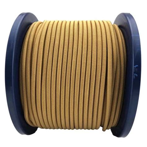 4mm Beige Elastic Bungee Shock Cord 100 Metre Reel RopeServices UK