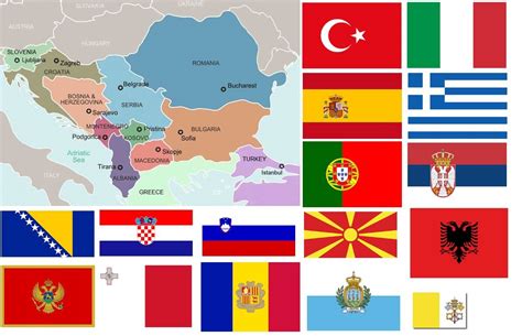 Countries in Southern Europe and Their Capitals – Countryaah.com