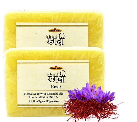 Buy Khadi Kesar Handmade Glycerine Soap 125g Pack Of 2 Online At Low