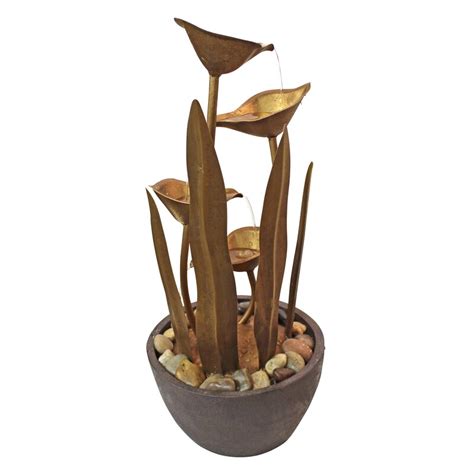 Wildon Home Resin Botanical Garden Tiered Fountain Reviews Wayfair