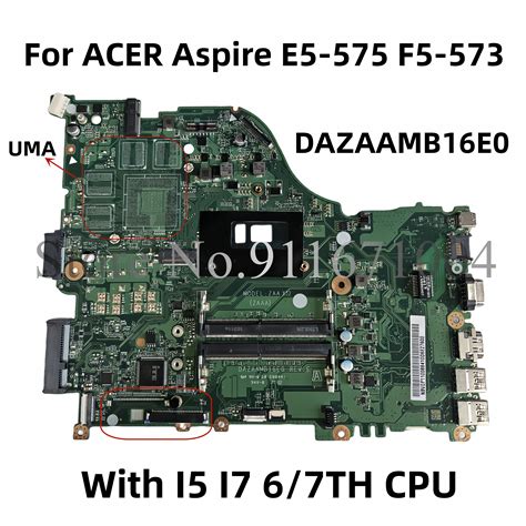 DAZAAMB16E0 REV E Mainboard For ACER Aspire E5 575 E5 575G F5 573 F5