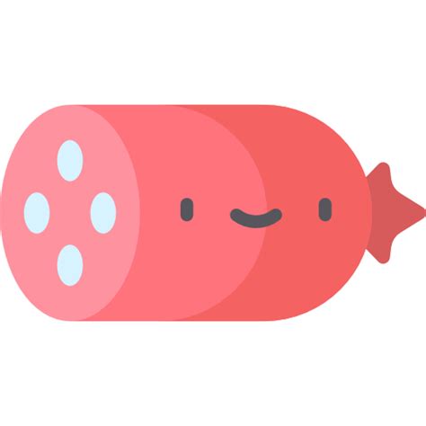 Salami Kawaii Flat Icon