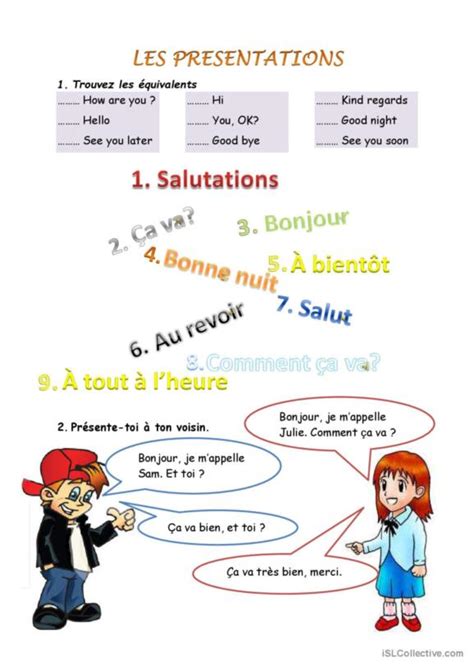 Presentation Fran Ais Fle Fiches Pedagogiques Pdf Doc