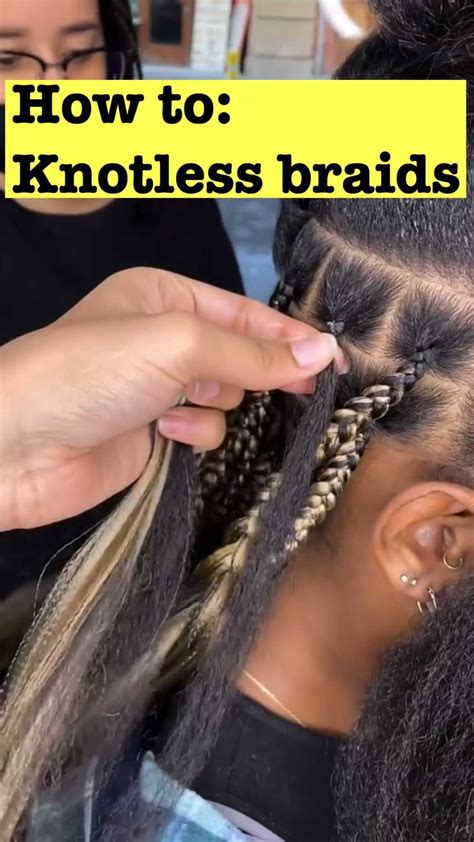 Naturalhairb On Instagram Knotless Braids Tutorial ️ Blonde Hair Black