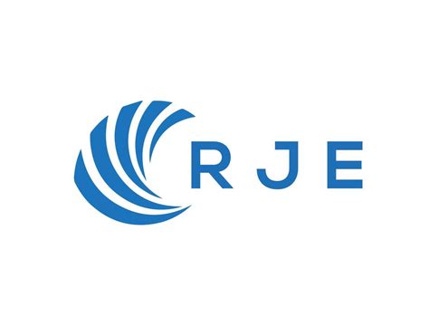 Rje Letter Logo Design On White Background Rje Creative Circle Letter