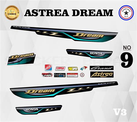 Striping Sticker Motor Honda Astrea Dream Variasi V3 Stiker Astrea