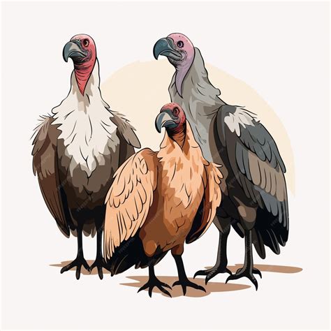 Vultures Vector Illustration Premium Ai Generated Vector