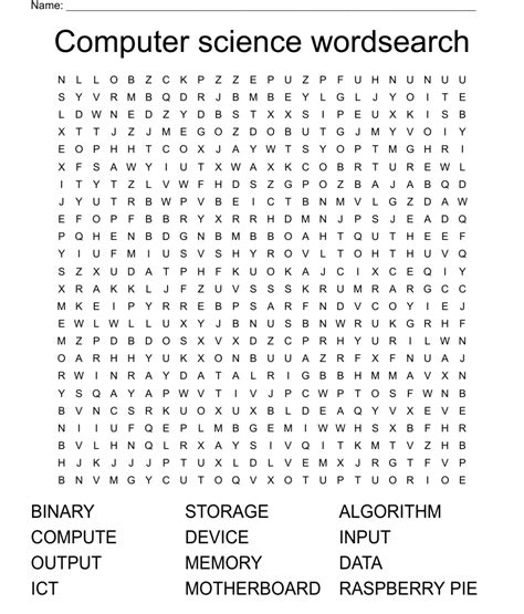 Computer Science Wordsearch Wordmint