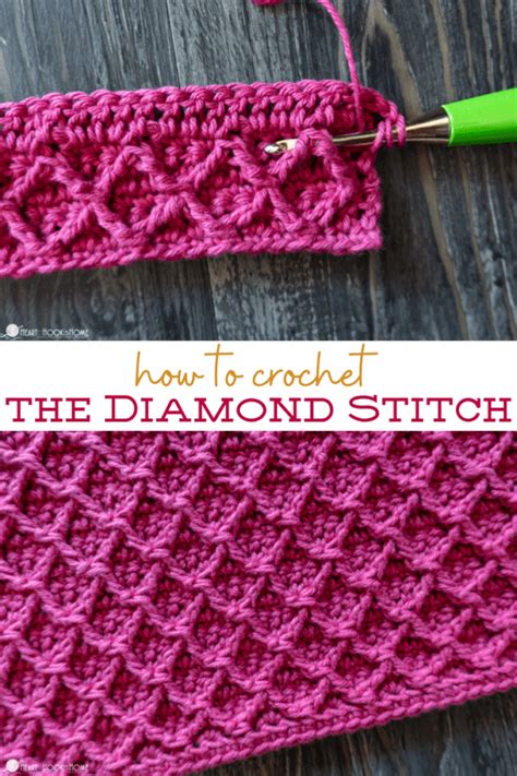 How To Crochet The Diamond Stitch Heart Hook Home