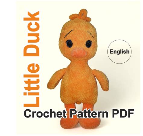 Duck Crochet Pattern Duck Amigurumi Pattern Cute Plushie Pattern Etsy