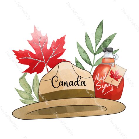 Canada Day Hat Maple Syrup Maple Leaf Canadian Flag Celebrate