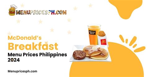 Latest Mcdonalds Breakfast Menu Prices Philippines