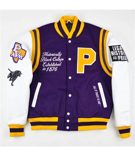 Purple Prairie View Aandm University Motto 20 Varsity Jacket Jackets