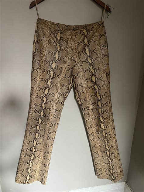 Iconic Snakeskin Leather Pants Etsy