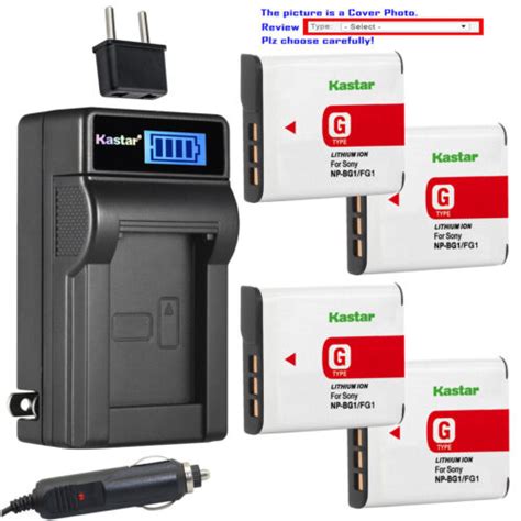 Kastar Battery Lcd Ac Charger For Sony Np Bg Npfg Sony Hdr Gw