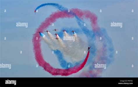 Red Arrows Display Team Stock Photo - Alamy