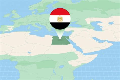 Premium Vector Map Illustration Of Egypt With The Flag Cartographic