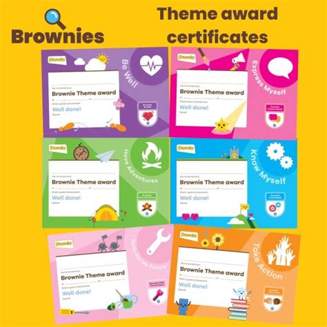 BROWNIE THEME AWARD CERTIFICATES Girlguiding Anglia