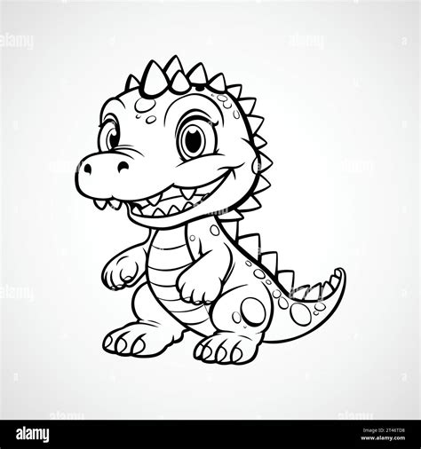 Vector Cute Dinosaur Cartoon Illustration Stock Vector Image And Art Alamy