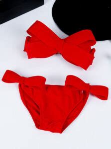 Sexy Crisscross Designed Bow Trim Bikini Power Day Sale
