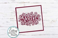 Mama Mothers Day Card Paper Cut Template Svg Dxf