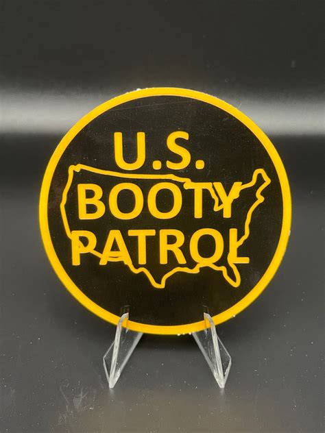 Us Booty Patrol Sticker Custom Die Cut Waterproof Makes Etsy