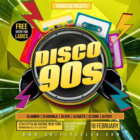 Disco 90s Party Template Postermywall