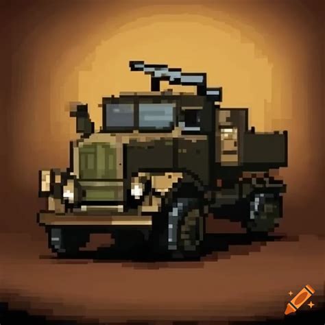 Pixel Art Of World War 1 Transport Truck On Craiyon