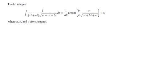 Solved Useful integral: integral 1/(x^2 + | Chegg.com