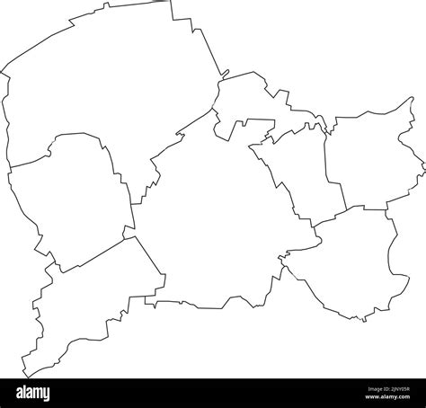 White districts map of PADERBORN, GERMANY Stock Vector Image & Art - Alamy